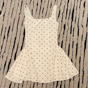 Polka Dot Women’s Dress - White and Black